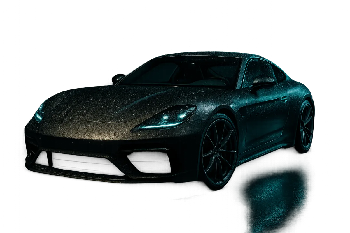 Detaljno opran i poliran automobil u studiju